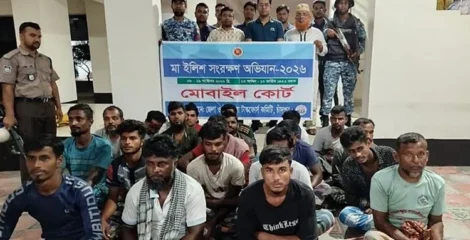 চাঁদপুরে ২২ দিনের নিষেধাজ্ঞায় ৬৪৬ জেলে আটক