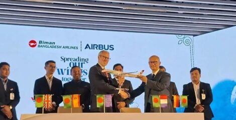 এয়ারবাসের ১০টি উড়োজাহাজ কিনতে বিমান বাংলাদেশ এয়ারলাইন্সের চুক্তি সই